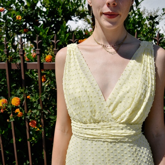 Shoshanna Yellow Cocktail Party Spring Dress - Picture 3 of 5